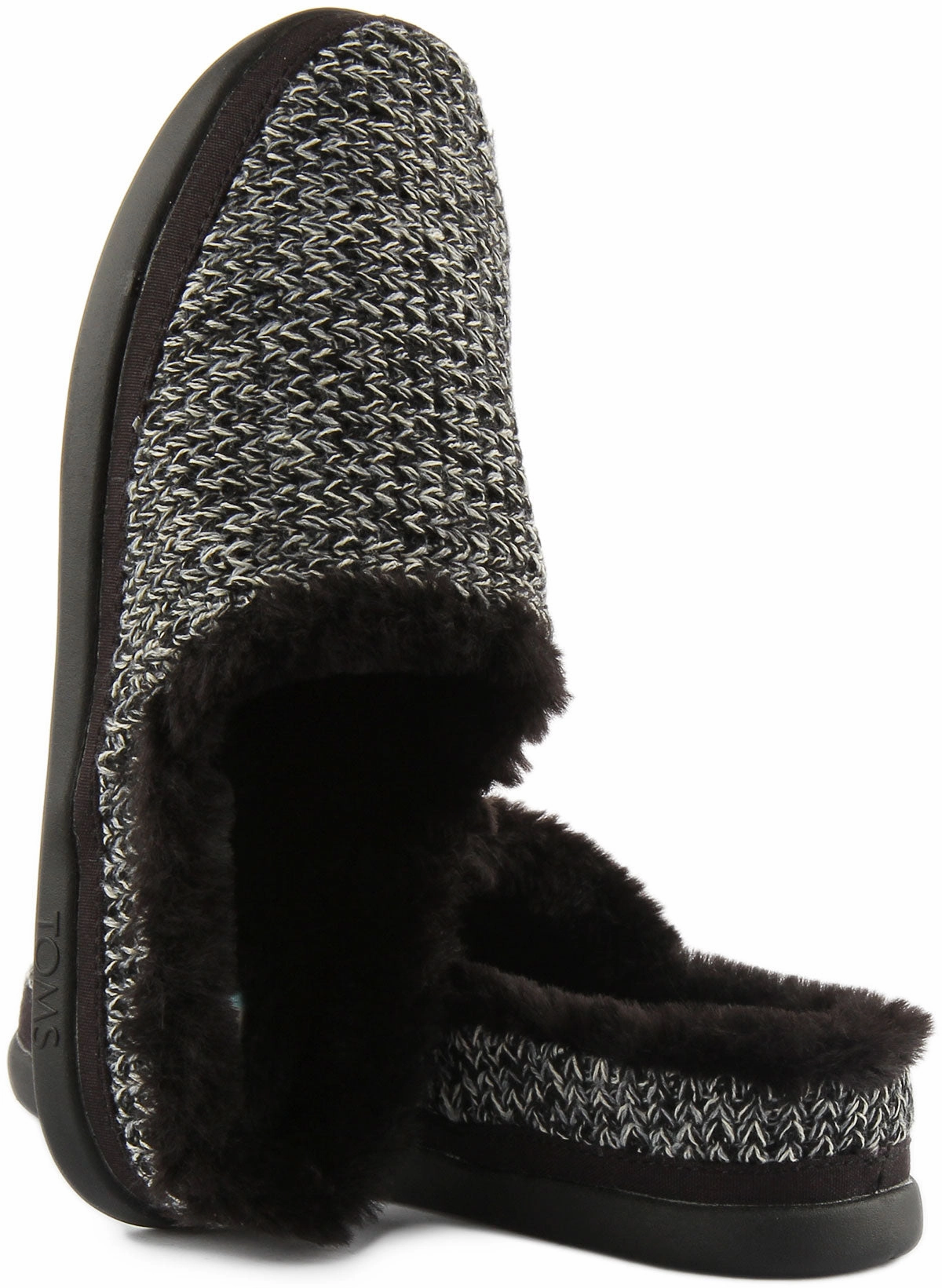 Toms Sage In Black Knitted Slipper For Women Urban Flow Air