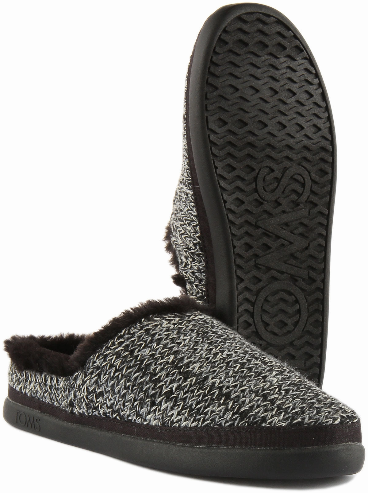 Toms Sage In Black Knitted Slipper For Women Urban Flow Air