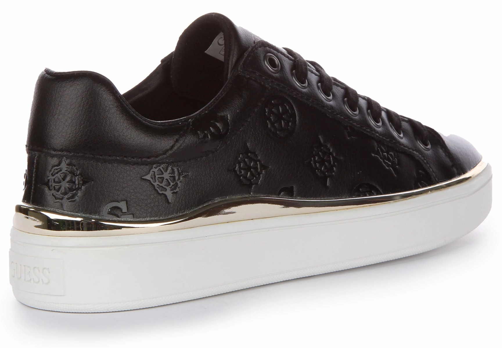 Tongue Cushion Guess Bonny Peony Logo Trainer In Black For Women