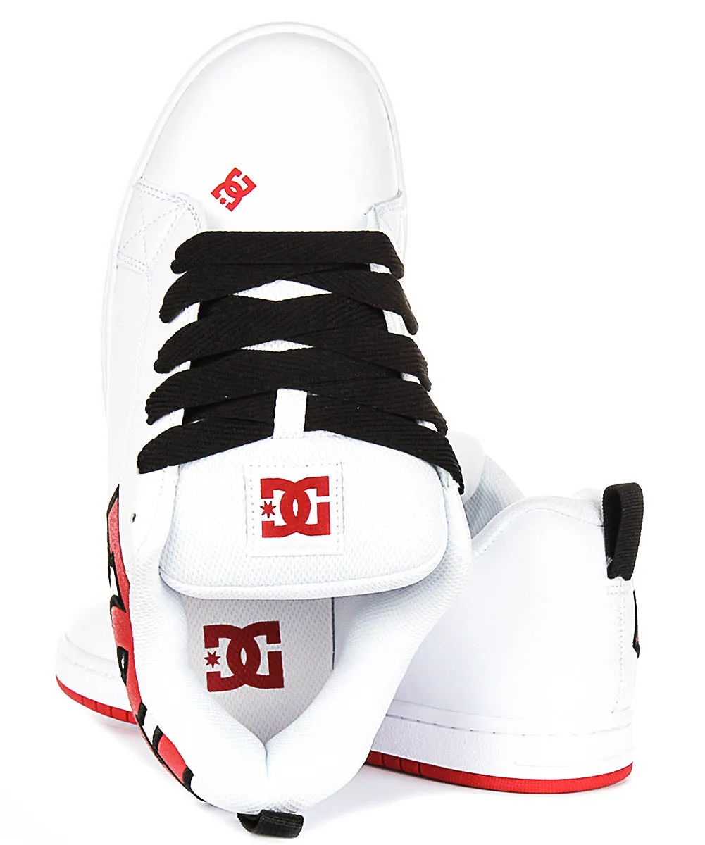 Torsion Stability Dc Shoes Court Graffik In White Red For Men