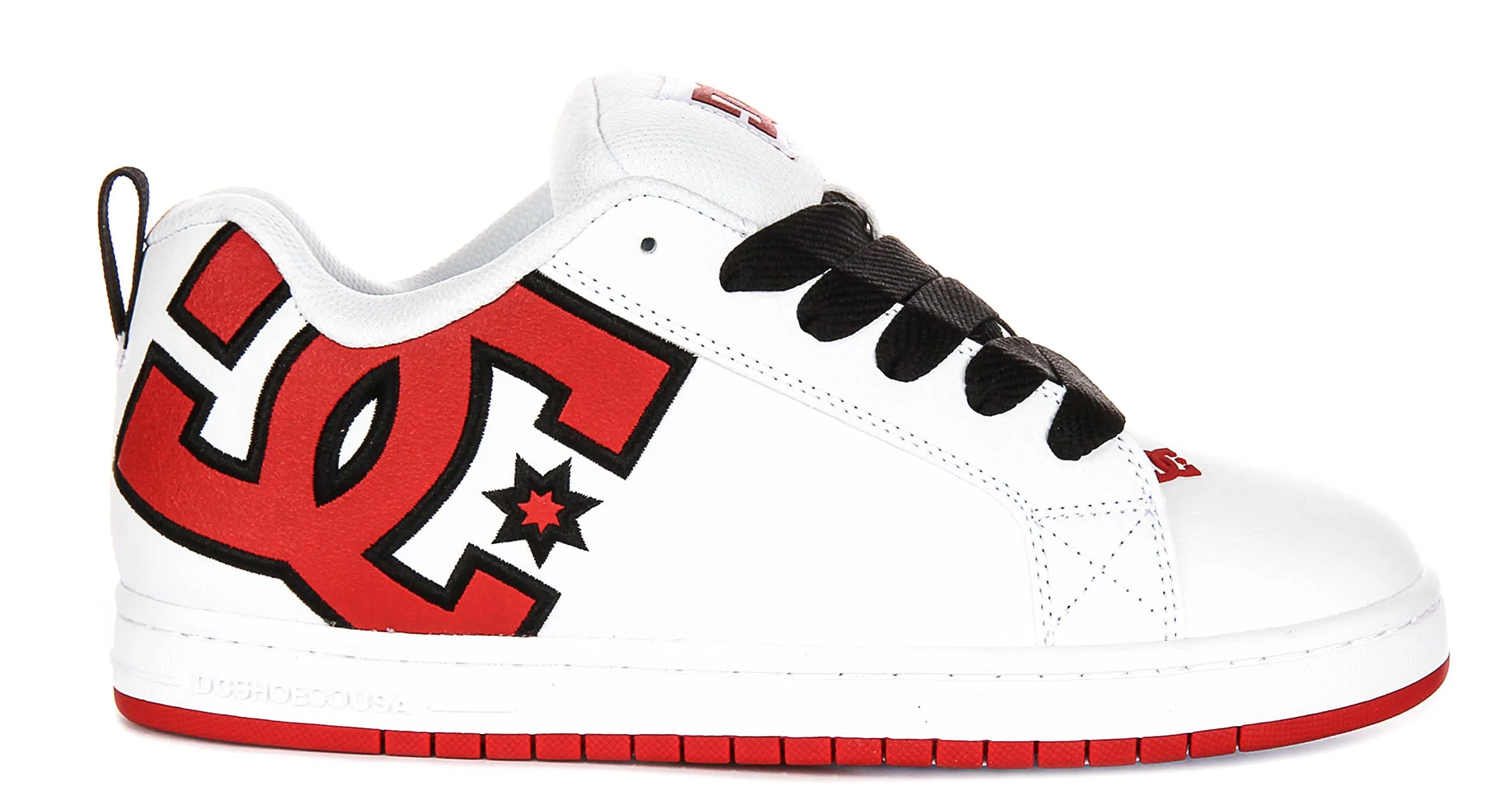 Torsion Stability Dc Shoes Court Graffik In White Red For Men