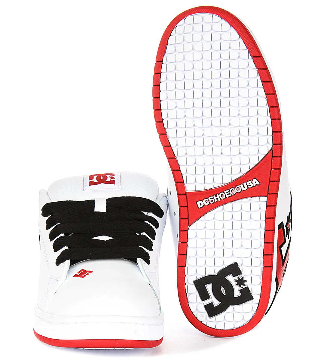Torsion Stability Dc Shoes Court Graffik In White Red For Men