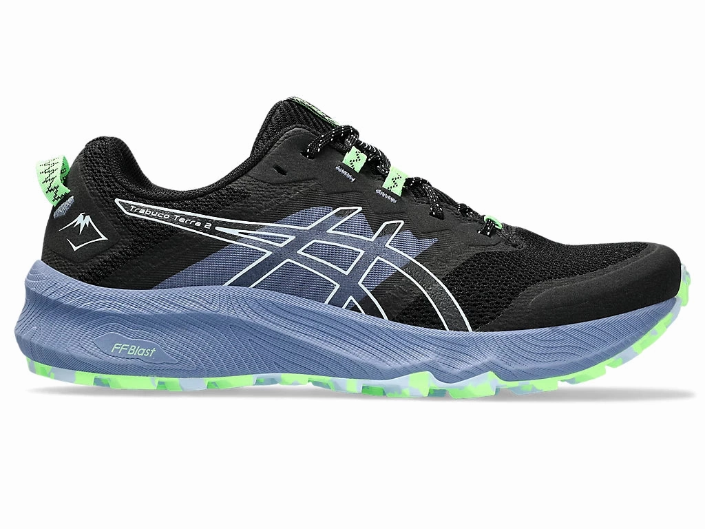 Total Comfort Wrap ASICS Trabuco Terra 2 (Black/Light Blue) Mens