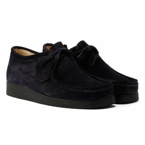 Chic Street Flat Sole Tower London Apache Suede Men's Navy Shoes