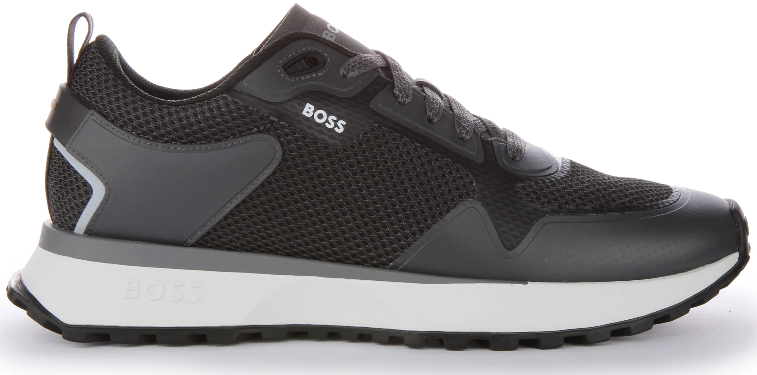 Track ready Boss Jonah Runner Meth In Black Grey For Men