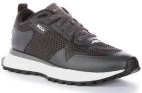 Ideal for indoor and outdoor athletic performance Balanced Form Boss Jonah Runner Meth In Black Grey For Men