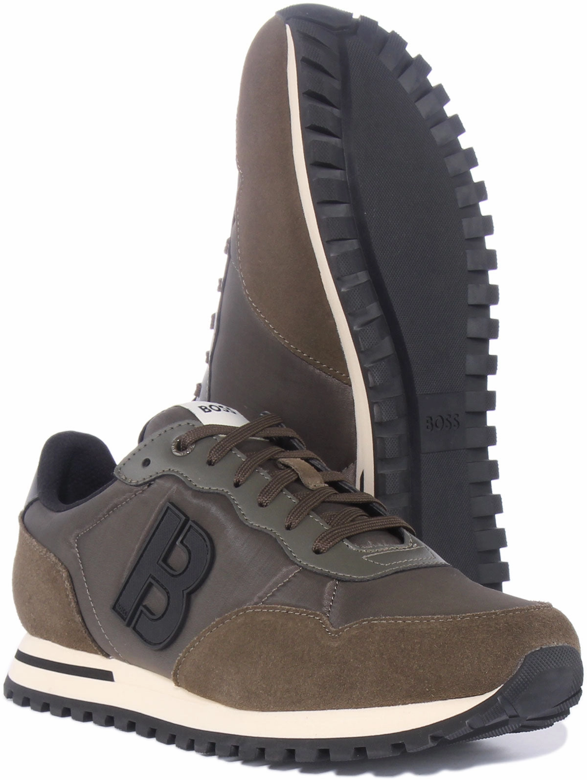 Track ready Boss Parker L Run In Olive For Men