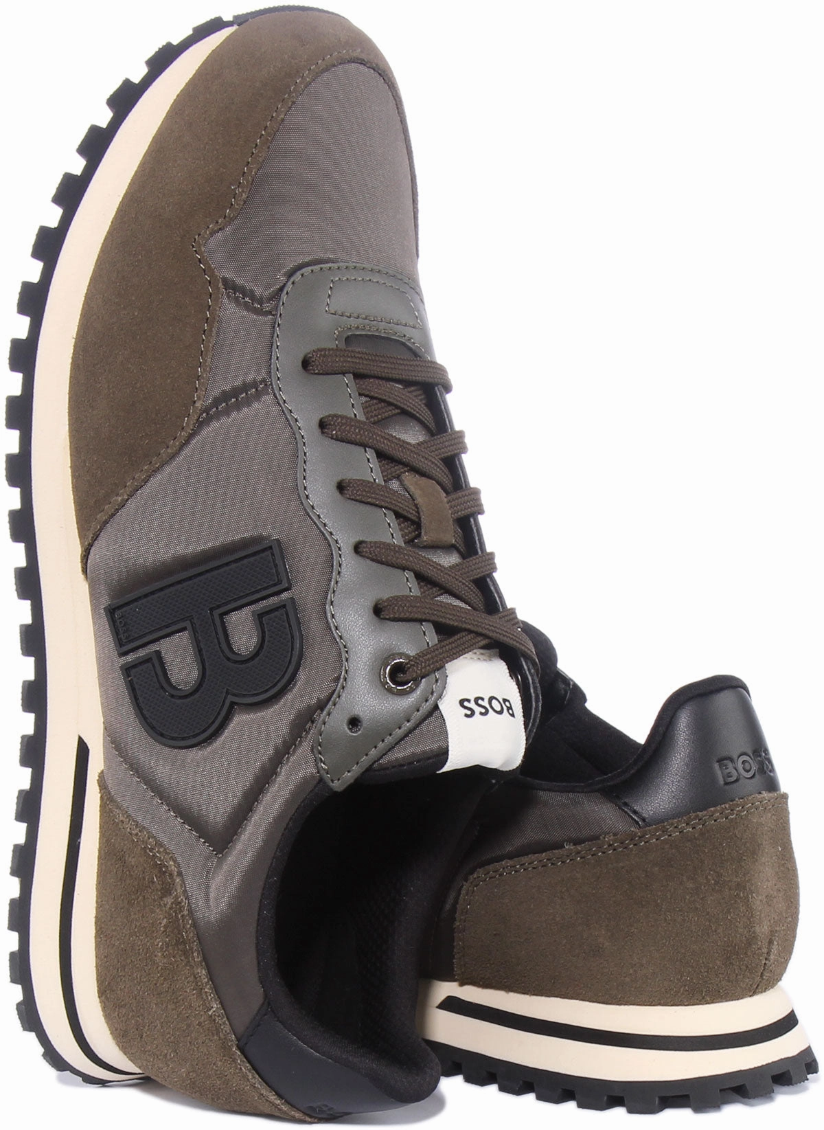 Track ready Boss Parker L Run In Olive For Men