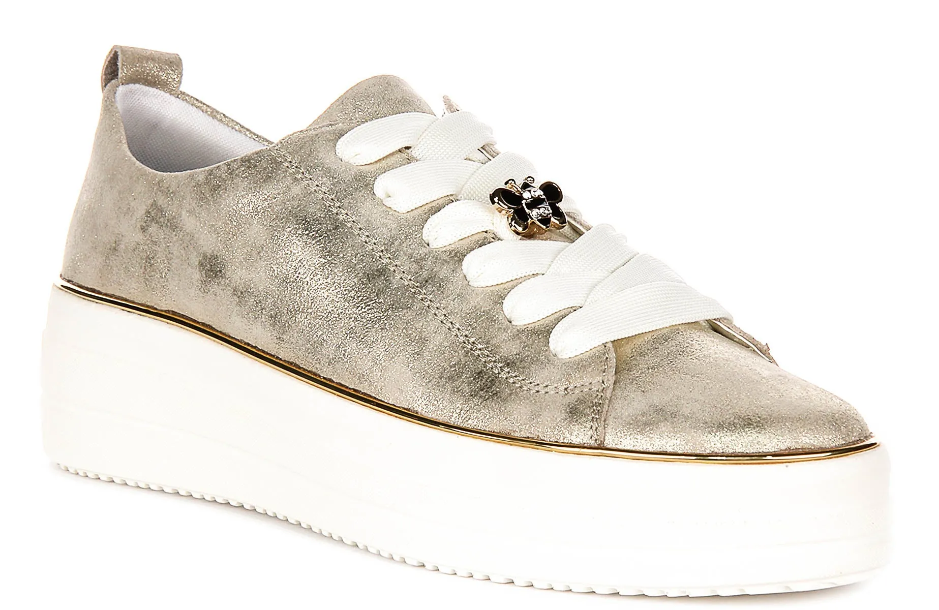 Responsive materials adapt to different workout intensities Backyard Exercise Remonte D1C03-60 In Gold For Women