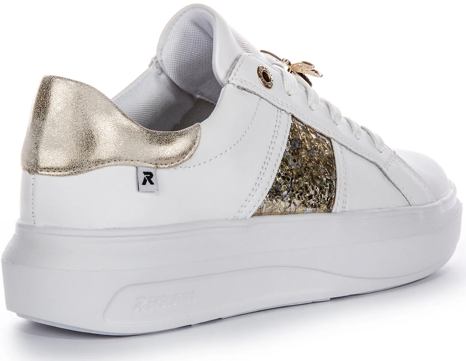 Trail Power Rieker W1202-82 In White Gold For Women