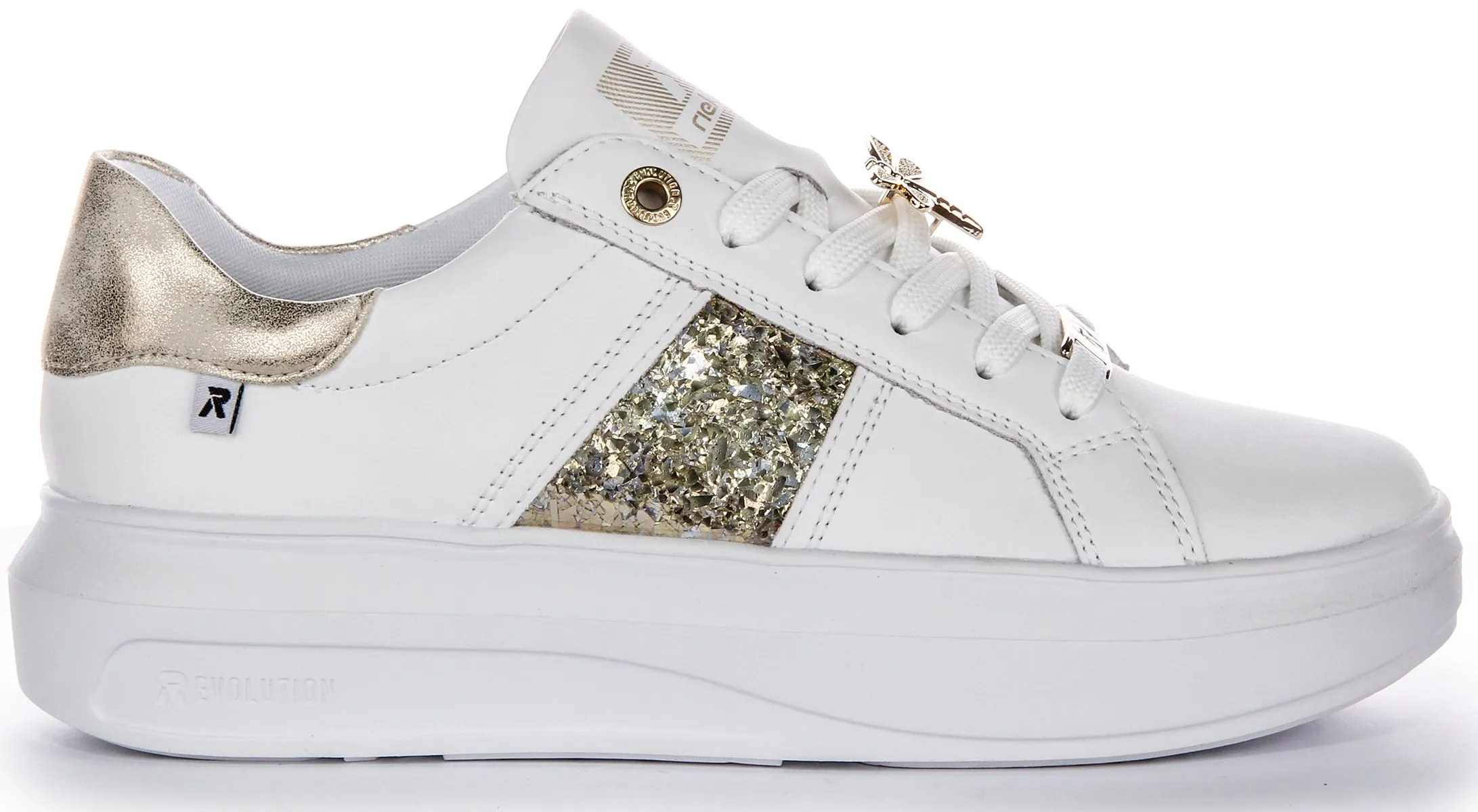 Trail Power Rieker W1202-82 In White Gold For Women