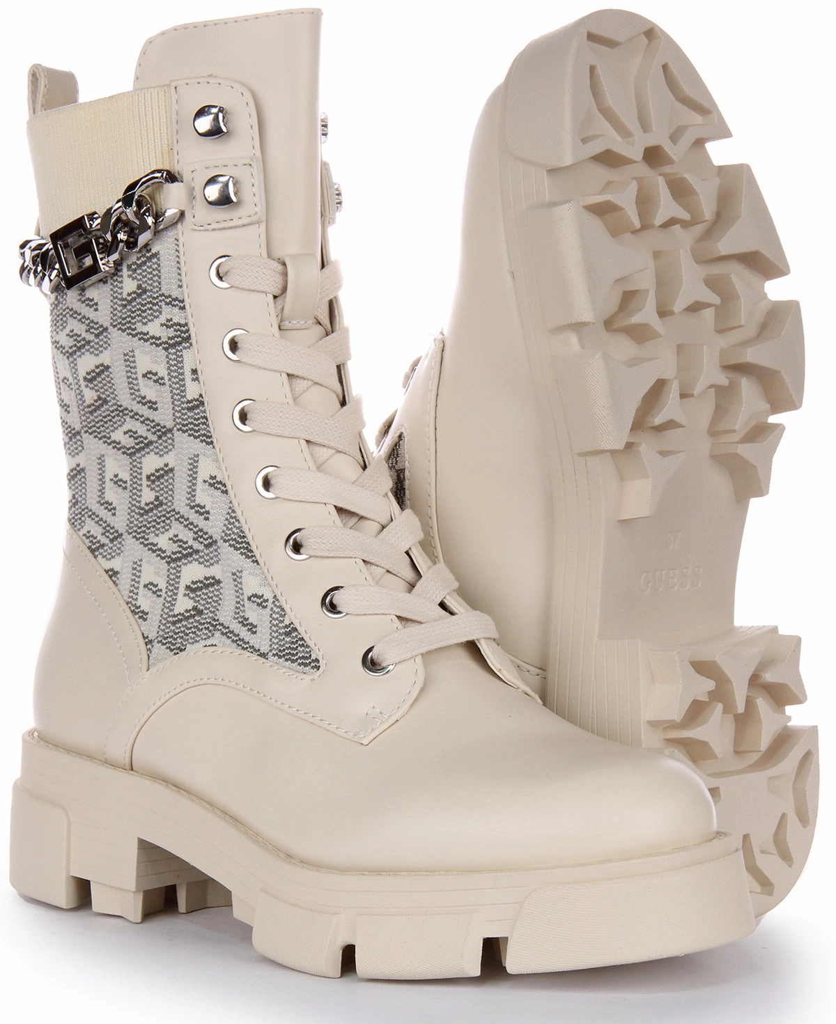 Trail Balance Max Guess Madira Boot In Cream For Women