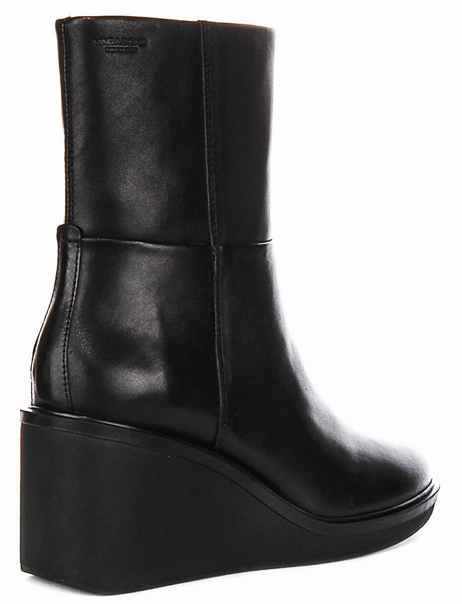 Trail Cushioning Vagabond Deena Wedge Boots In Black For Women