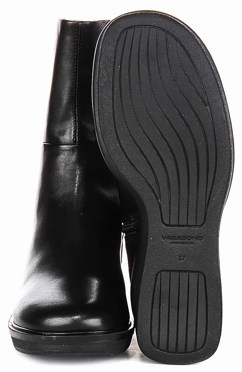 Trail Cushioning Vagabond Deena Wedge Boots In Black For Women