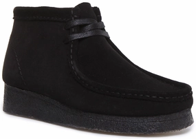 Clarks Originals Wallabee Boot In Black Suede Packable Support High Performance Trekking
