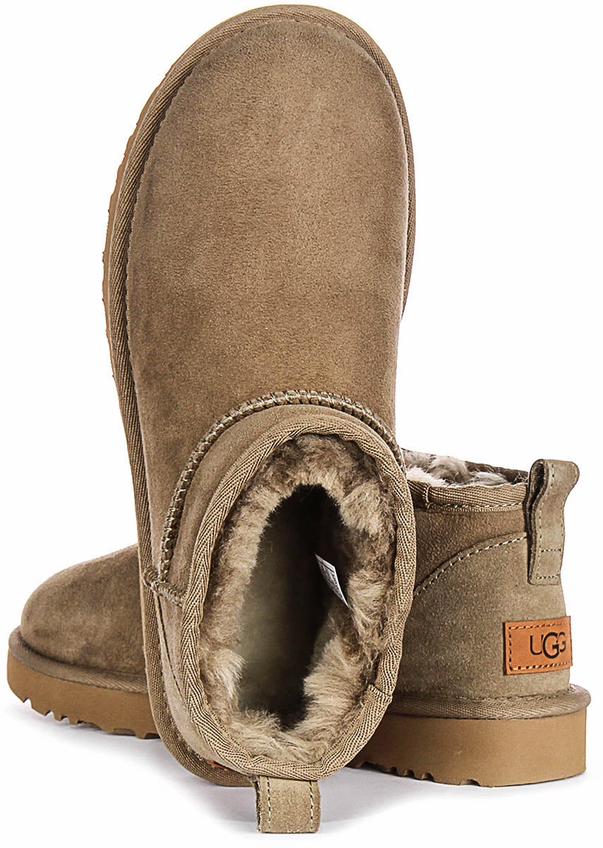 Trail Grip Boots Max Ugg Classic Ultra Mini In Antilope For Women