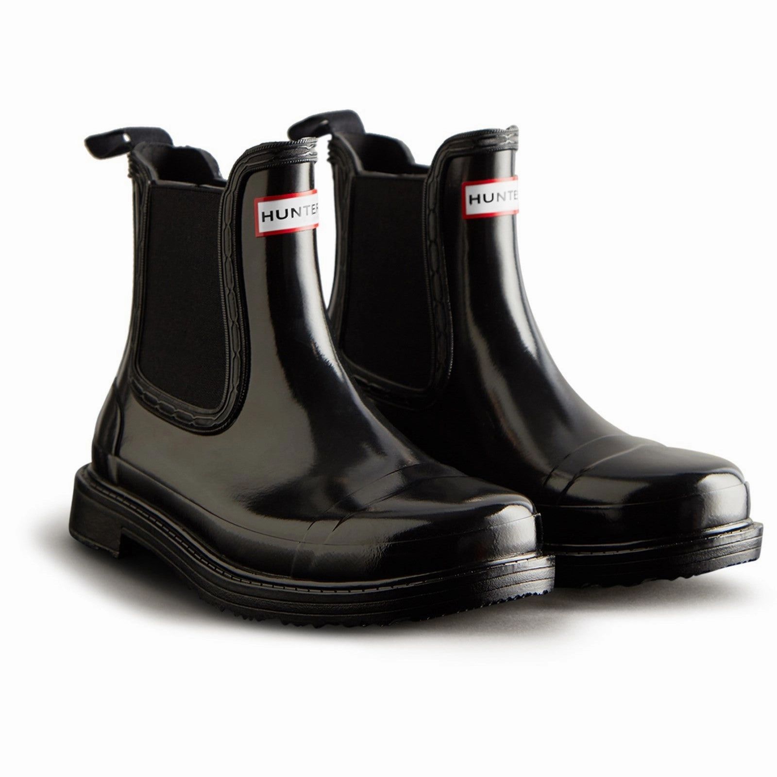 Wind Shield Footwear for Outdoors WFS1018RGL-BLK Commando Gloss Chelsea Boots Female Black