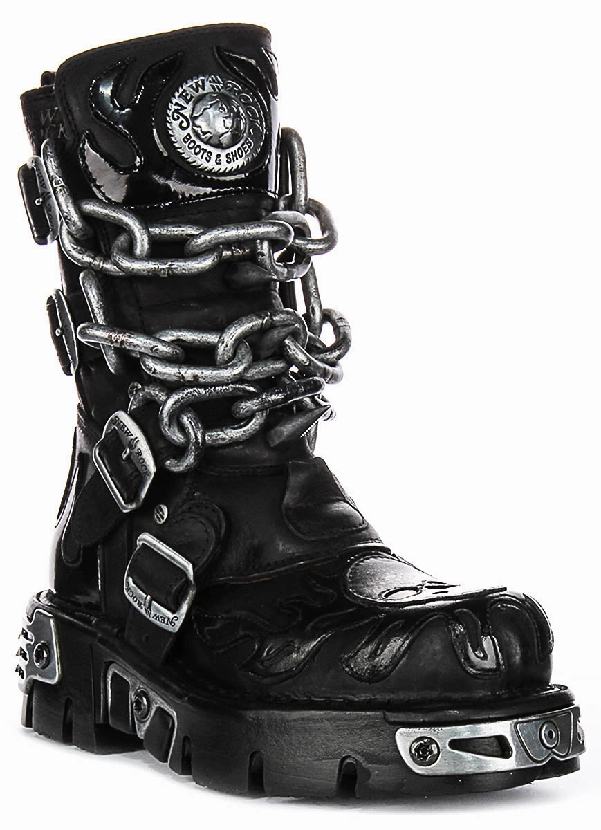 Newrock 727 Chain Reactor In Black Silver Secure Comfort