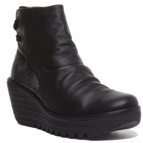 Foot Arch Fly London Yama In Black Grey