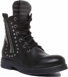 Supportive Design Replay Womens Ankle Boots In Black