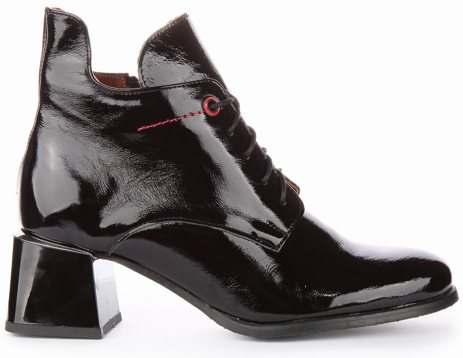 Trail Traction Boots Justinreess England Athena In Black Patent For Women