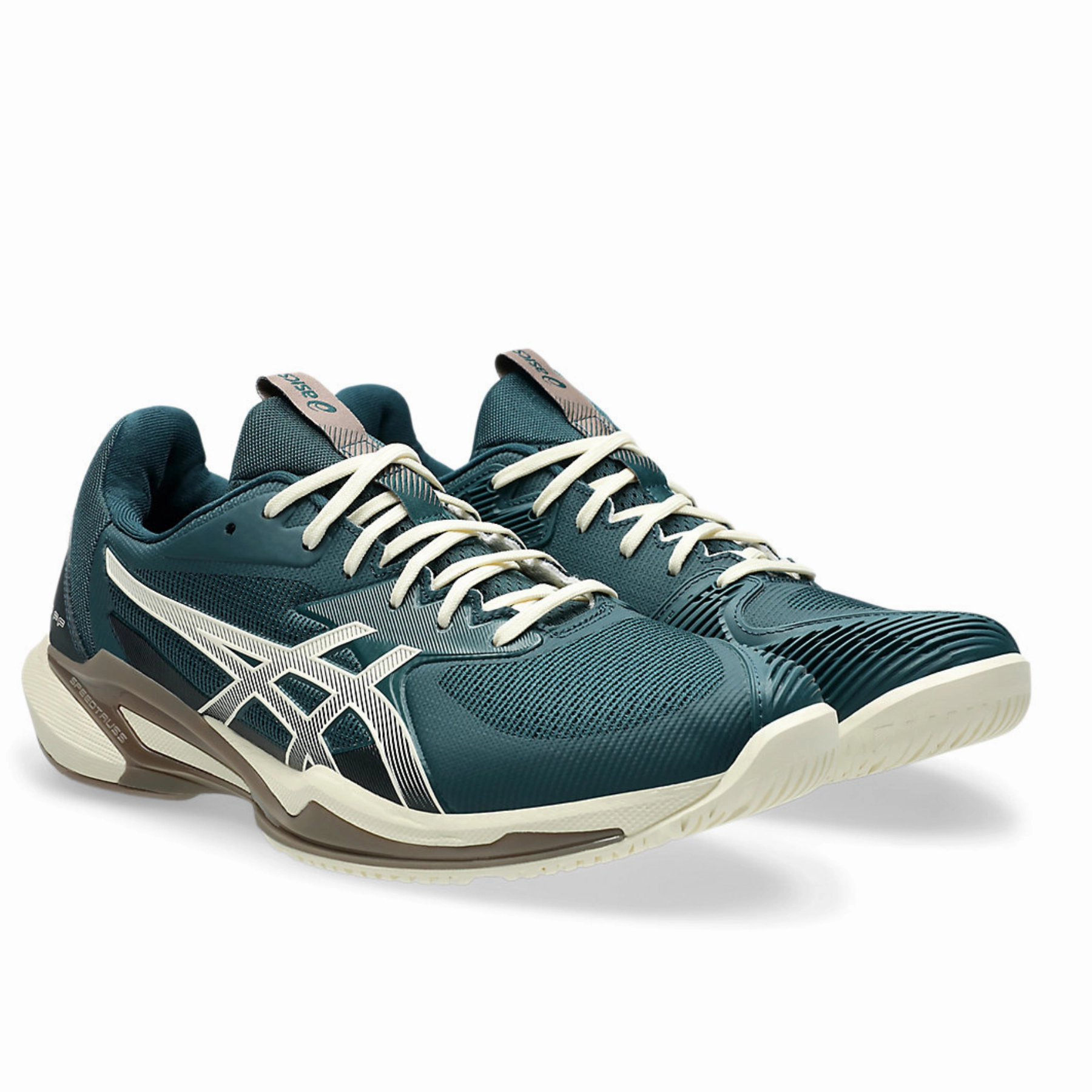 Trail Use Asics Solution Speed FF 3 Men Tennis Shoes - Saxon Green/Birch