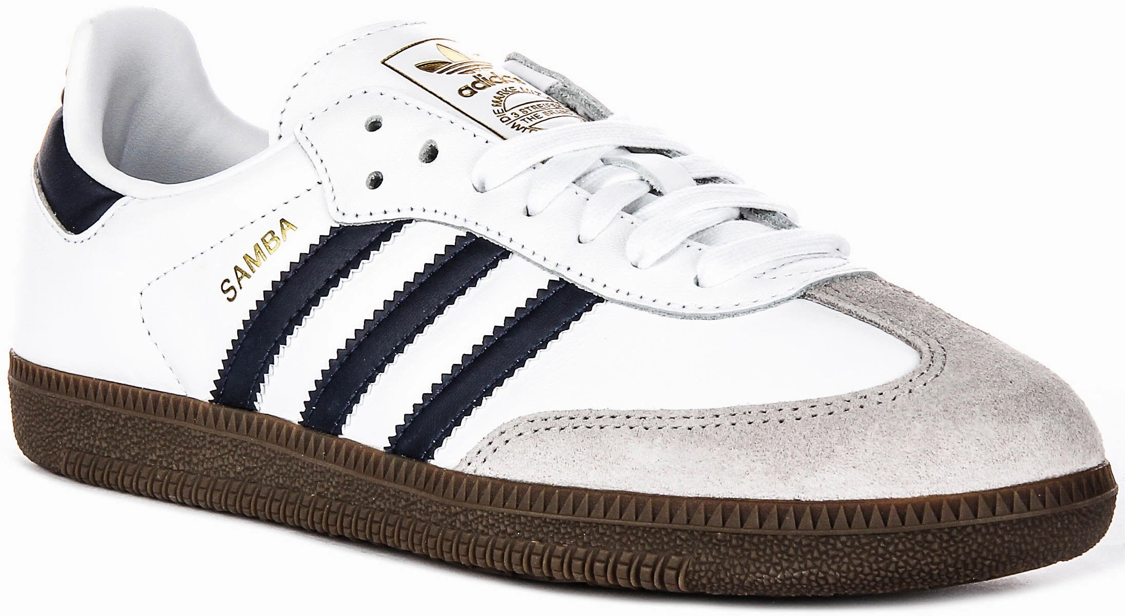 Adidas Samba OG W In White Navy For Women Air Circulation Versatile Sole