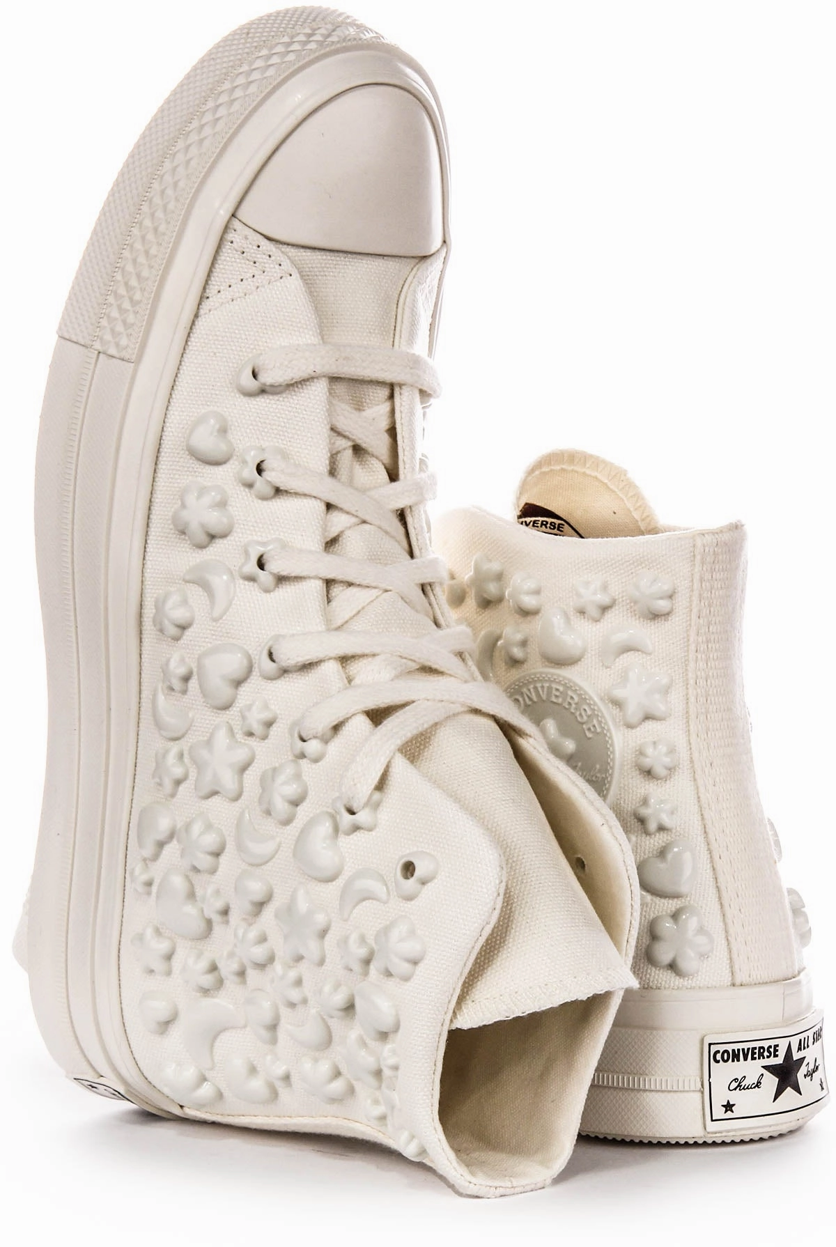 Travel Step-Out Converse All Star Hi A06434C Charms In White For Women