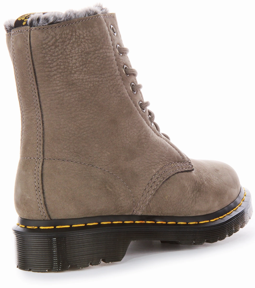 Tread Power Dr Martens 1460 Serena In Grey For Women