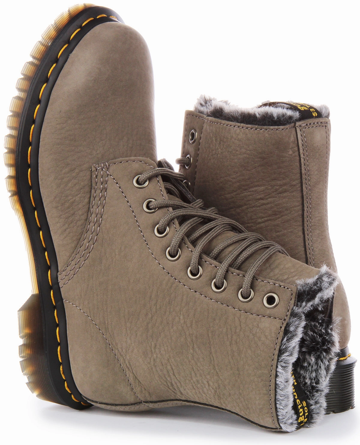 Tread Power Dr Martens 1460 Serena In Grey For Women