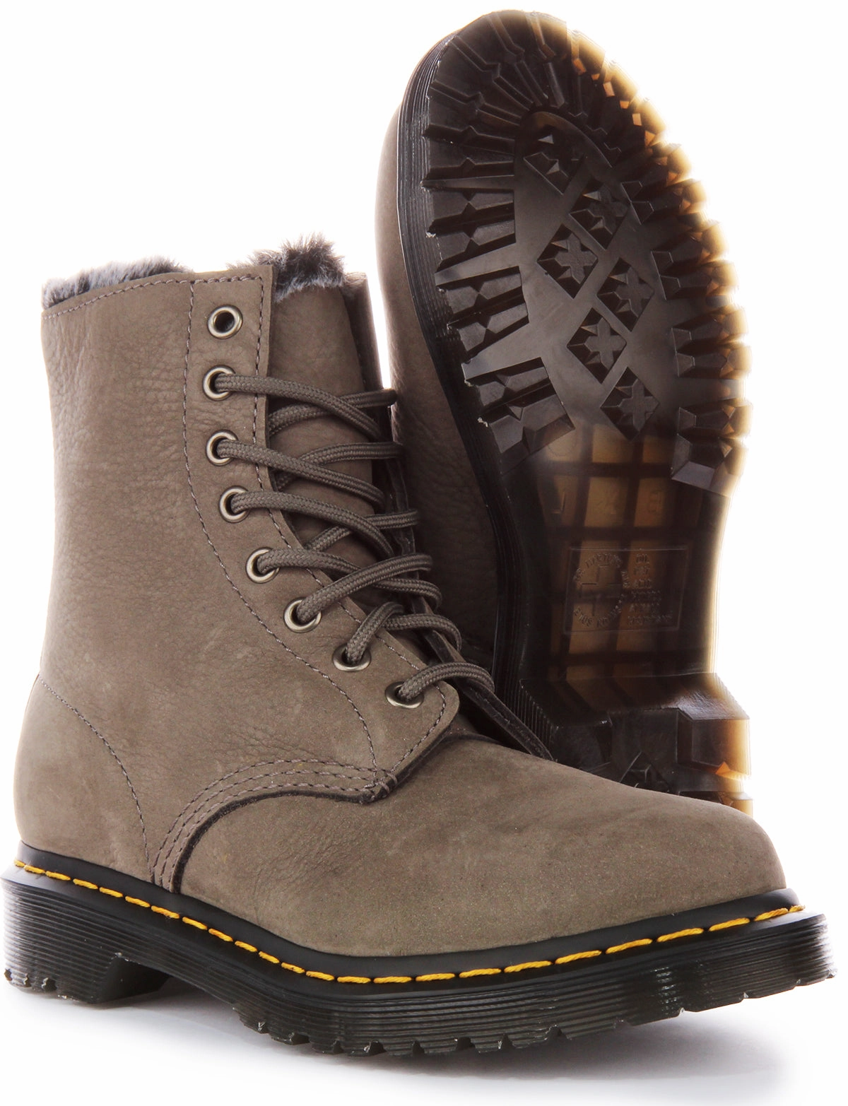 Tread Power Dr Martens 1460 Serena In Grey For Women