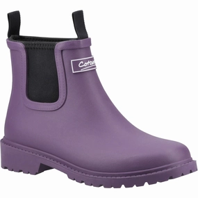 Outdoor Weather Cotswold Barton Synthetic Women's Purple Wellington Boots