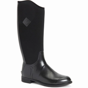 Muck Boots Derby Tall Rubber Black Wellington Boots Fashion Statement