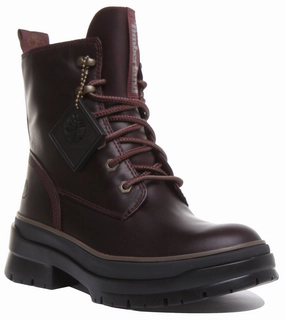 Rain Weather Rock Terrain Timberland A2F7G Malynn Mid Lace Up Boot In Burgundy For Women