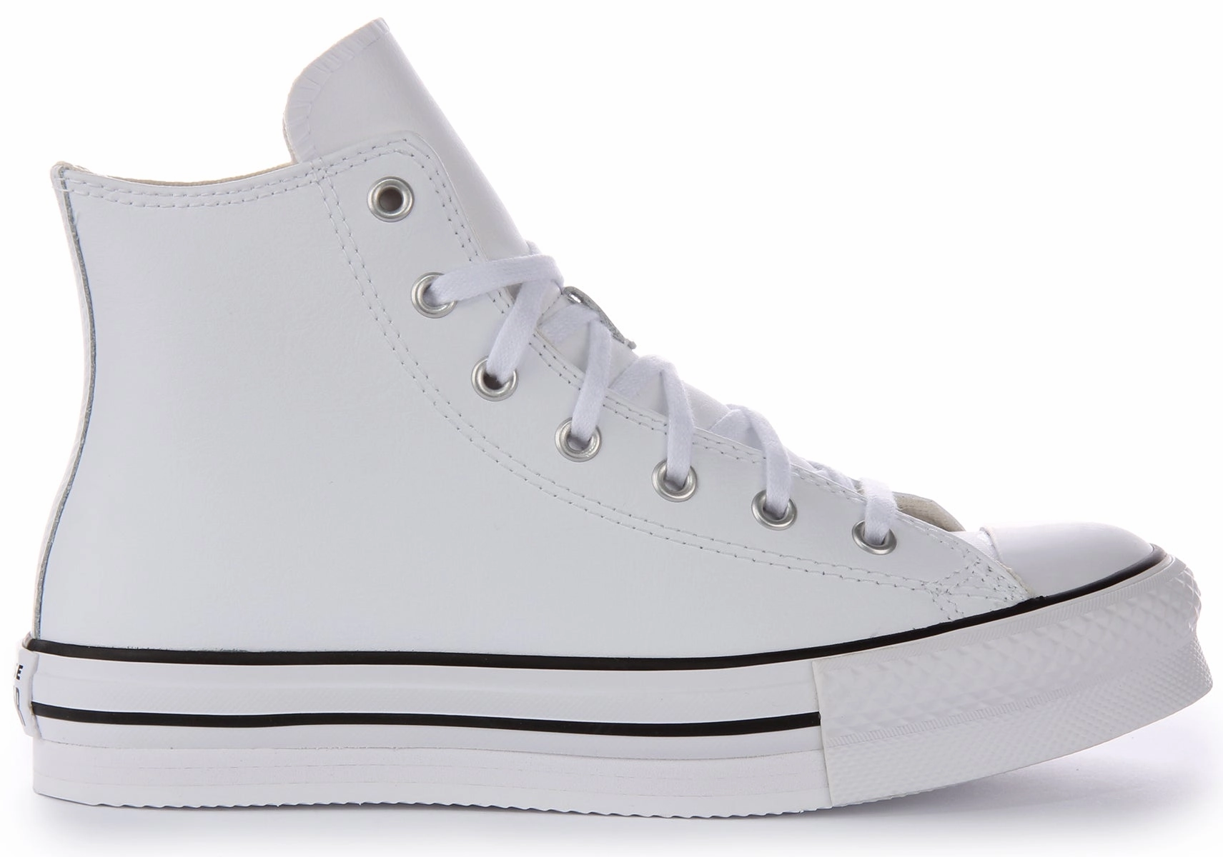 Trend Edge Converse All Star Lift A02486C In White Leather For Junior