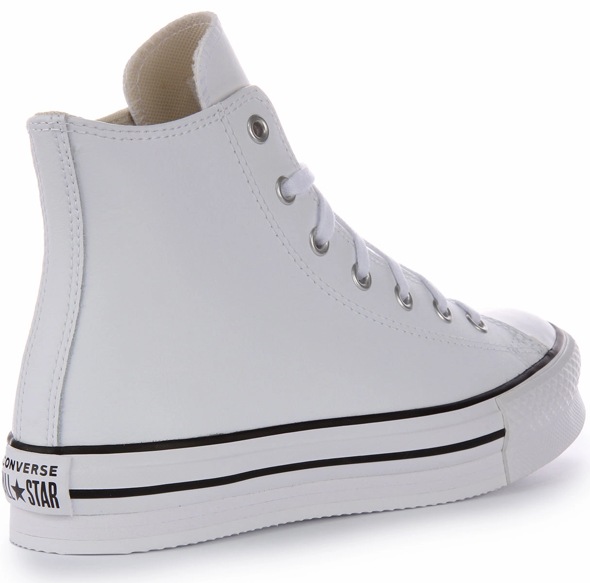 Trend Edge Converse All Star Lift A02486C In White Leather For Junior