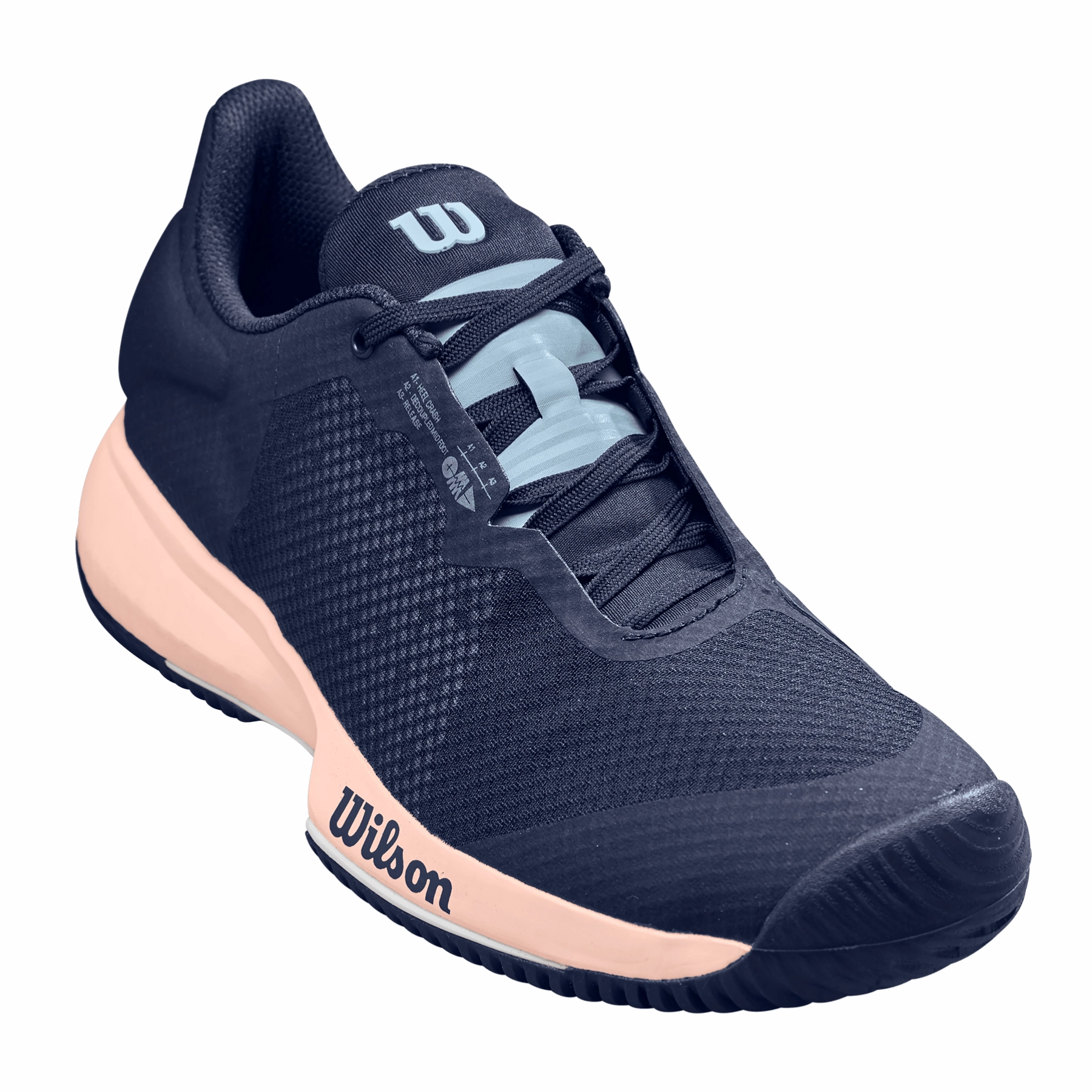 Trendy Look Wilson Womens Kaos Swift Tennis Shoes -  Peacoat/Scallop Shell/Baby Blue