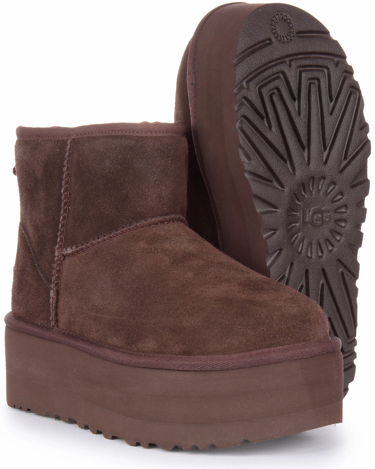 Ugg Australia Classic Mini Platform In Brown Quick Walk-Step