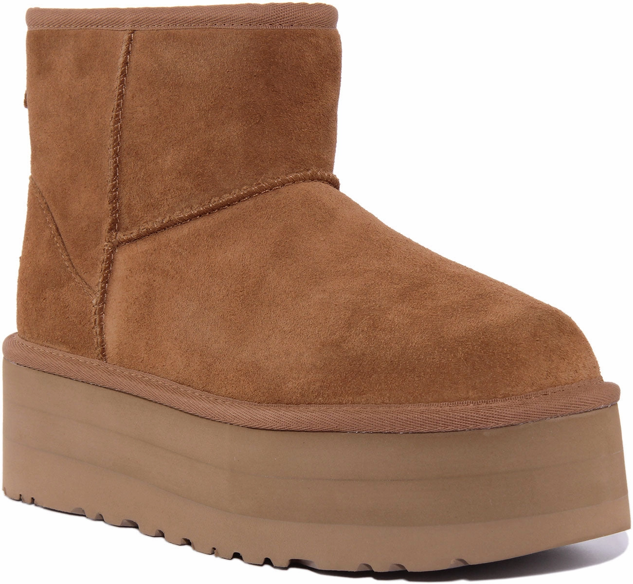 Ugg Australia Classic Mini Platform In Chestnut For Women Shock Absorbing Versatile Look