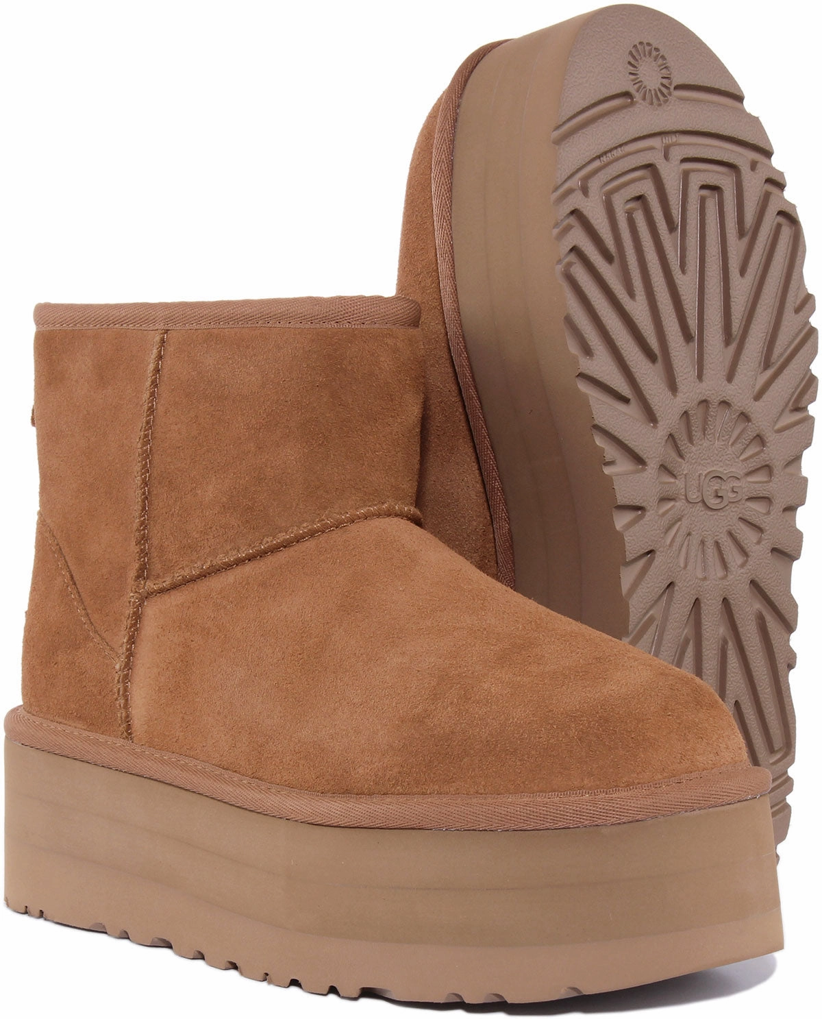 Ugg Australia Classic Mini Platform In Chestnut For Women Active Glide-In