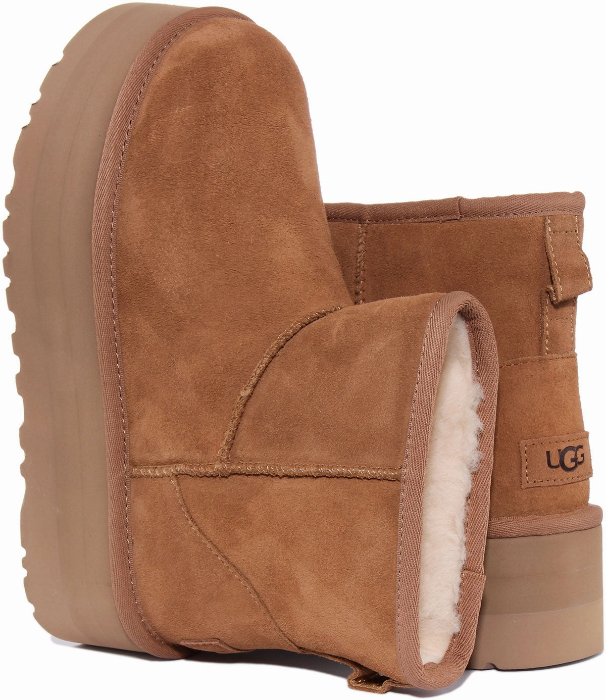 Ugg Australia Classic Mini Platform In Chestnut For Women Active Glide-In