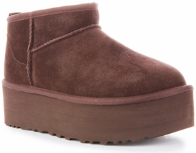 Ugg Australia Classic Ultra Mini In Dark Brown For Women All People Classic Edge