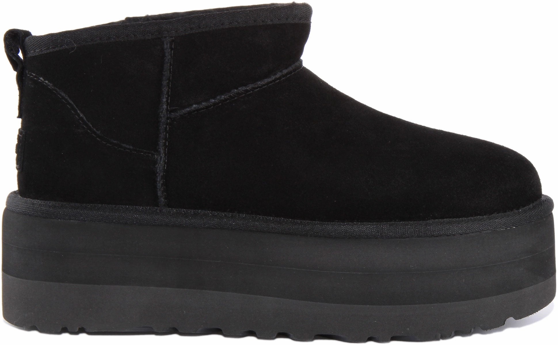 Ugg Australia Classic Ultra Mini Platform In Black For Women Step Easy