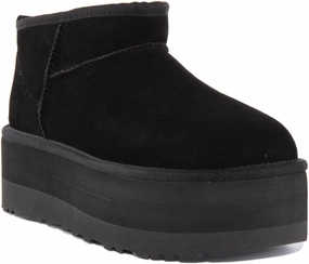 Ugg Australia Classic Ultra Mini Platform In Black For Women Countryside Walk