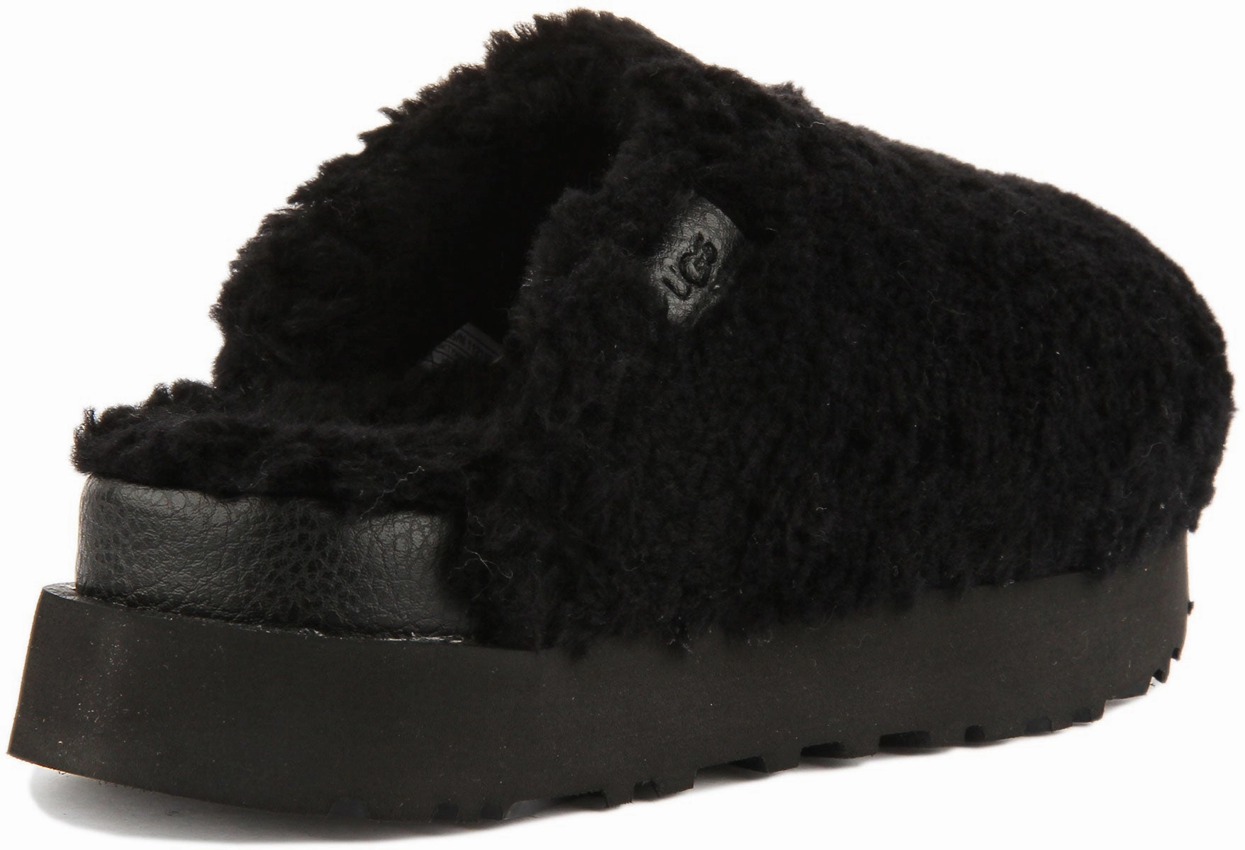Ugg Australia Fuzz Sugar In Black For Women Travel Glide Step-On Layer