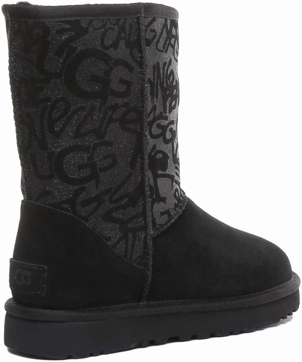 Ugg Australia Short Sparkle In Black Steep Climb