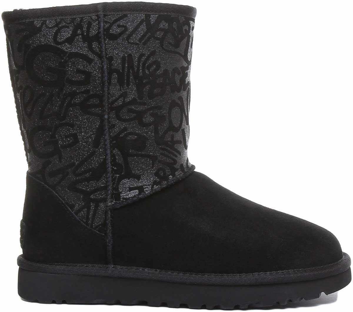 Ugg Australia Short Sparkle In Black Steep Climb