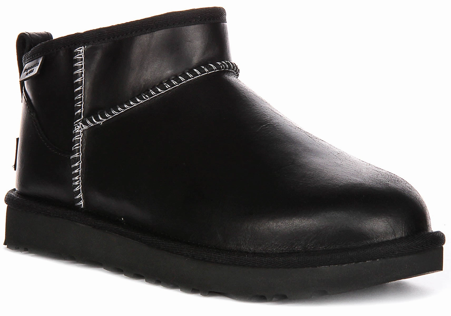 Light Gear Foot Flex Ugg Australia Ultra Mini Leather In Black For Women