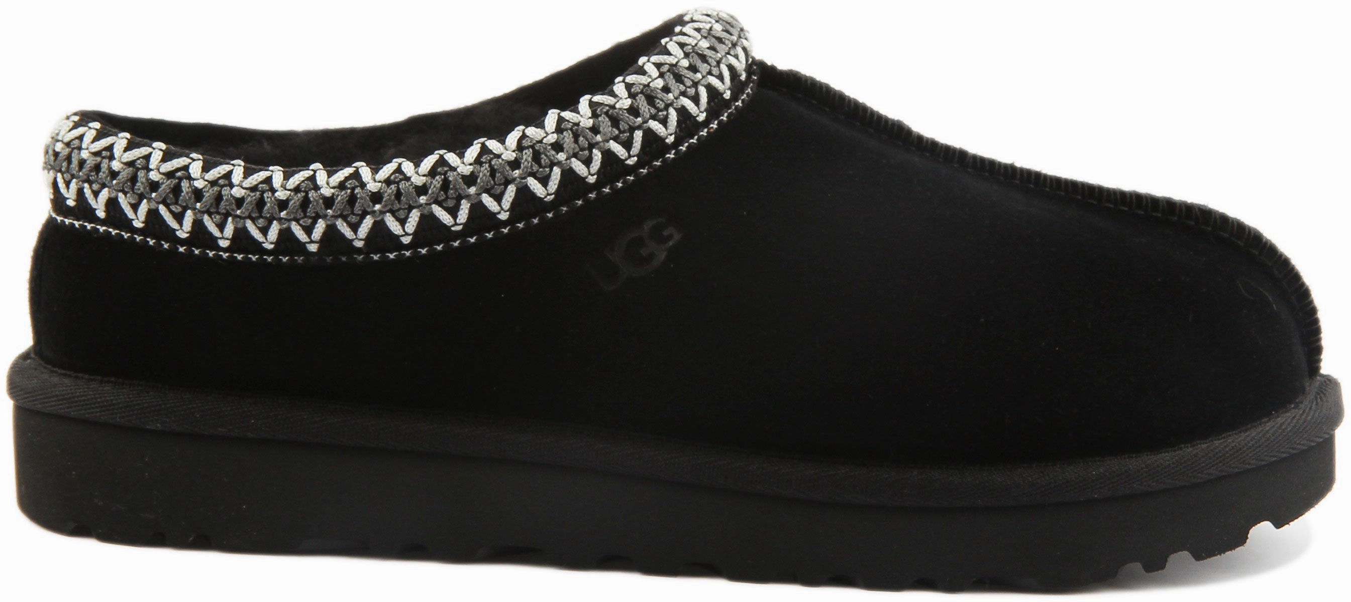 Ugg Tasman Sheepskin Slipper In Black For Women Soft Profile