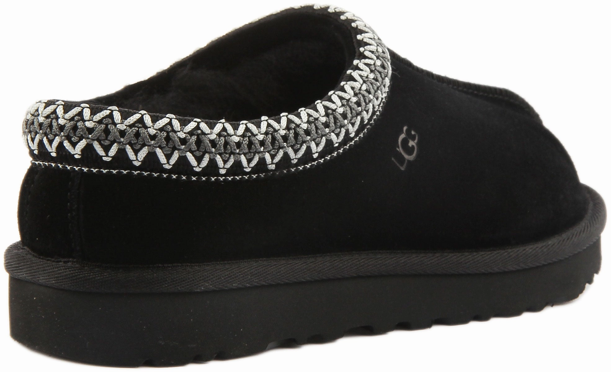 Ugg Tasman Sheepskin Slipper In Black For Women Soft Profile